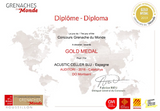 Medalla de Oro Concours Grenaches du Monde para Auditori 2016
