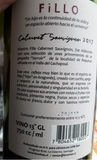 Vino tinto chileno Fillo Cabernet Sauvignon de BOWines Valle del Maipo
