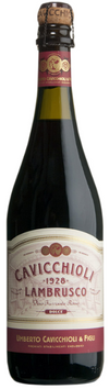Botella de vino tinto italiano Cavicchioli Lambrusco