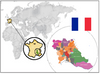 Mapa vinos Francia AOP Costières de Nîmes, Francia