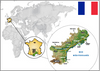 Mapa vinos Francia AOP Corbières, Francia