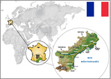 Mapa vinos Francia AOP Corbières, Francia