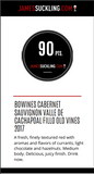 90 puntos de James Suckling para Fillo Cabernet Sauvignon de Bowines