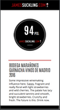 94 puntos James Suckling Marañones de Bodega Marañones