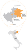 Mapa vino italiano Voveti Prosecco
