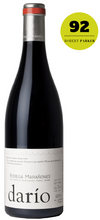 Botella de Darío, bodega Marañones, vino tinto variedad Morate