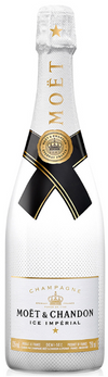 Botella de moët & chandon ice imperial champagne