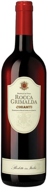 Vino tinto italiano Rocca Grimalda Chianti. Toscana, Italia
